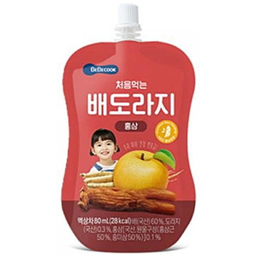 BEBECOOK PEAR&RED GINSENG DRINK FOR KIDS 80ML