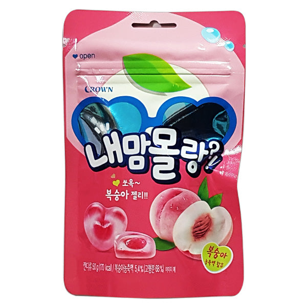 CROWN JELLY PEACH CANDY 50G