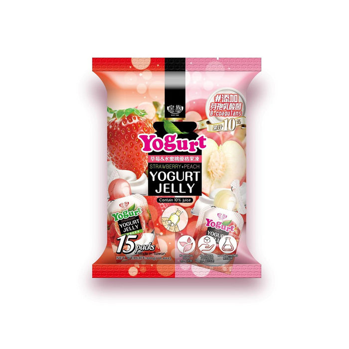 ROYAL FAMILY YOGURT JELLY STRAWBERRY/PEACH 300G