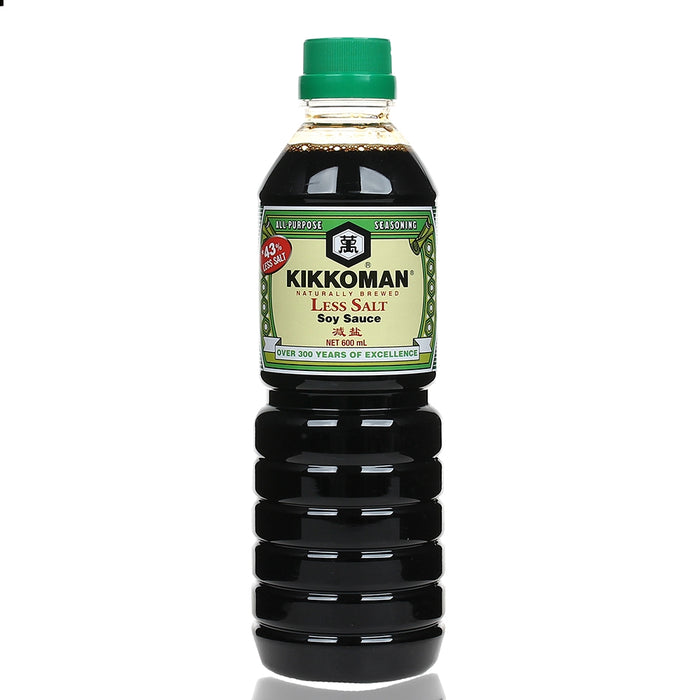 KIKKOMAN LESS SALT SOY SAUCE 600ML