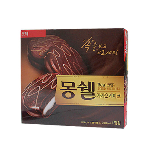 롯데 몽쉘 카카오 케이크 12P 384G MONGSHELL Cacao Cake