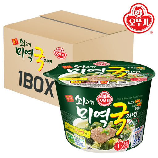 OTTOGI BEEF & SEAWEED RAMEN BIG BOWL 100G*12