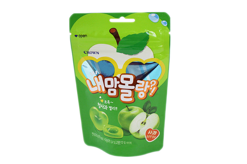 CROWN JELLY GREEN APPLE CANDY 50G