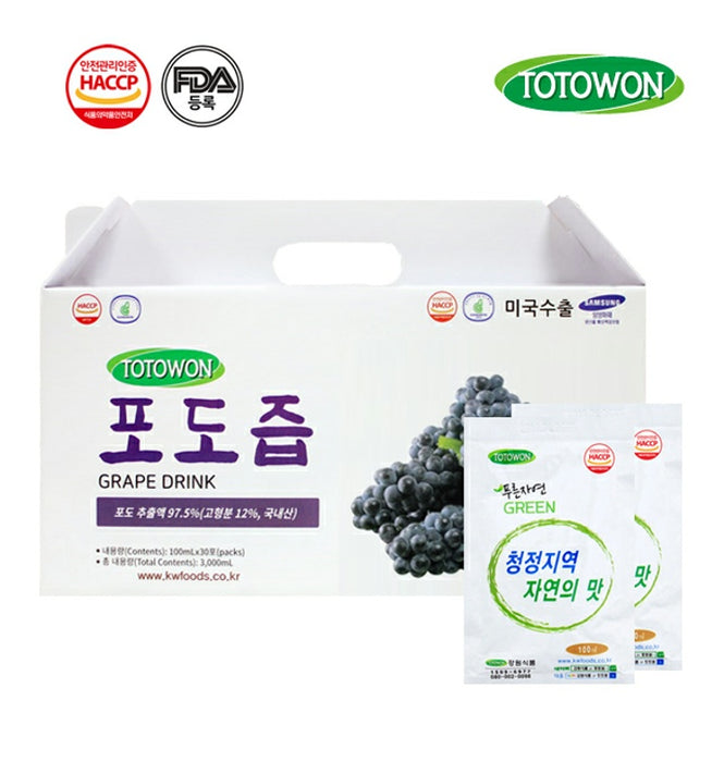 강원푸드 포도즙 100ml *30 Grape drink